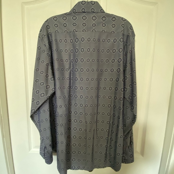 Robert Graham Mens Purple Embroidery Cuff Long Sleeve Cotton Dress Shirt- Sz-XL - Picture 12 of 16